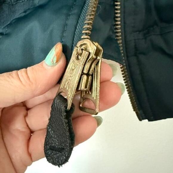 Alpha Industries Vtg MA-1 Flight Bomber Jacket Blue Reversible Men's Medium - Picture 7 of 10